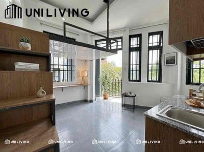 cho thuê căn hộ có gác ngay cổng trường Văn Lang cs3