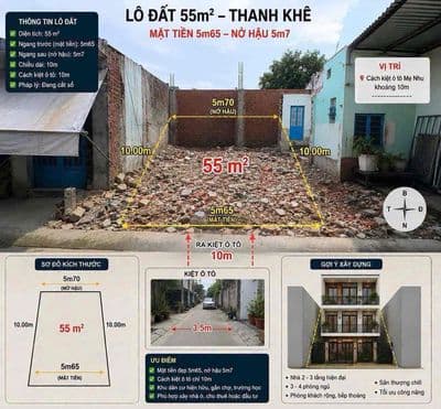 Đất 55m2 k66 mẹ nhu