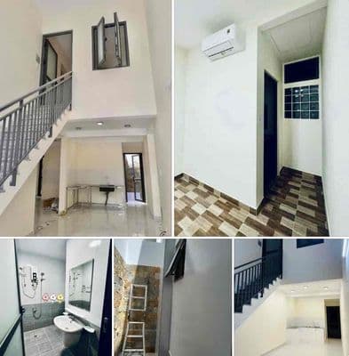 Nhàmới đẹp, thoáng sáng, 1trệt 1 lửng, p.ngủ sắn m.lạnh, 2wc, sân xe