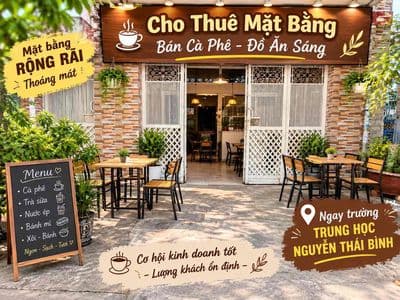 Cho Thuê Mặt Bằng Bán Cà Phê hoặc đồ ăn sáng mang đi