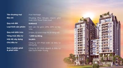 Bán căn hộ cao cấp, view đẹp tại Hue Heritage, full nội thất cao cấp