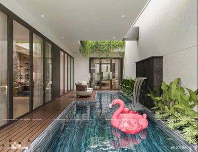 Villa cao cấp 2 tầng 4pn mặt tiền nước mặn khu nam việt á