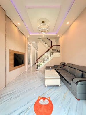 Nhà trệt lầu 3PN FULL NỘI THẤT Khu Biệt Thự Cồn Khương 12 triệu