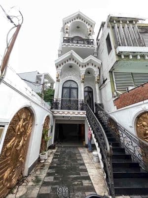 Cho thuê nhà 1t3l 4pn5wc full nt có hầm để xe gần lê văn việtp