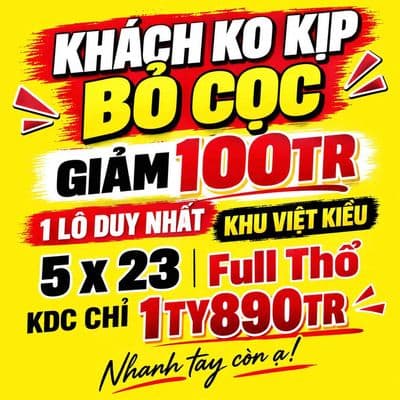 Đất Củ Chi Lô 2 – Giá 1 Tỷ 890 Triệu