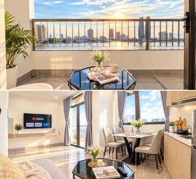 Căn hộ 2 phòng ngủ 2wc đầy đủ nội thất có view sông hàn – sơn trà