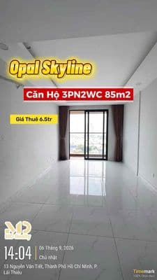 Cho Thuê Căn Hộ 3PN Giá 6.5tr