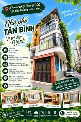 Giá 15,3 Tỷ, Bán Nhà K300, HXH 10m 5x20m