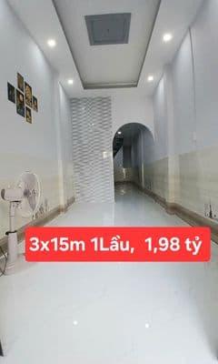Nhà Phú Định Q.8, dt: 3x15m 1Lầu, chỉ 1,98 tỷ