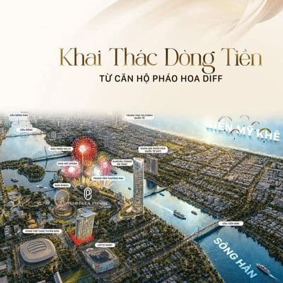 Ngắm pháo hoa rực rỡ từ ban công căn hộ 2pn ven biển