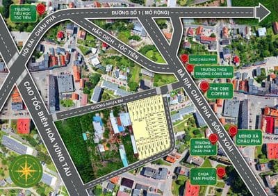 Bán 2 nền liền kề tại Châu Pha, Phú Mỹ chỉ 1,1 tỷ/nền, thổ cư 100m2