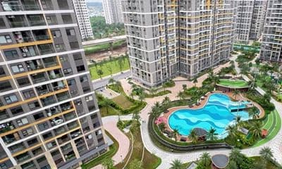 studio có tầm nhìn ra hồ bơi