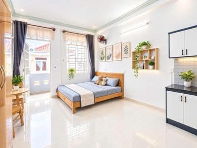 Studio ban công full nội thất