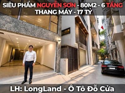 Bán nhà 80m² 6 tầng thang máy Nguyễn Sơn, Long Biên, 17 tỷ
