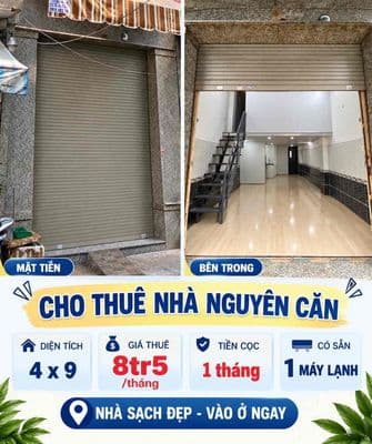 thuê nhà có gác lửng lạc long quân,q11 gần đầm sen
