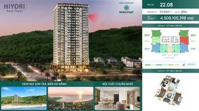 Căn hộ Hiyori Aqua 2PN 4,5 tỷ giá gốc CĐT Nhật Bản bàn giao nội thất