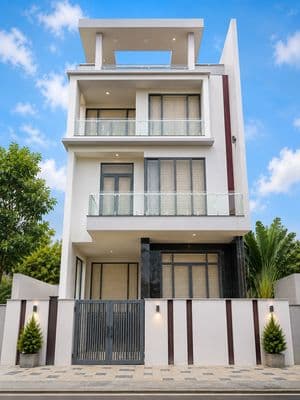 Nhà Mới 100% 210m2 Hầm Trệt 3 Lầu Nhà Trống KDC Yên Tĩnh Giá 55TR