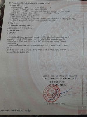 Bán nhà thạnh mỹ lợi