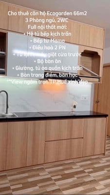 Cho thuê căn hộ 3 phòng ngủ – west sky ecogarden huế