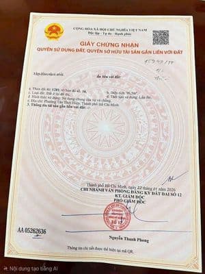Đất tân thới hiệp 14,dt:97m2, sổ hồng riêng, chỉ 4.65 tỷ