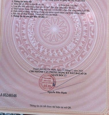 bán 143m đất ngay UBND xã Bình Khánh, giá 23tr/m