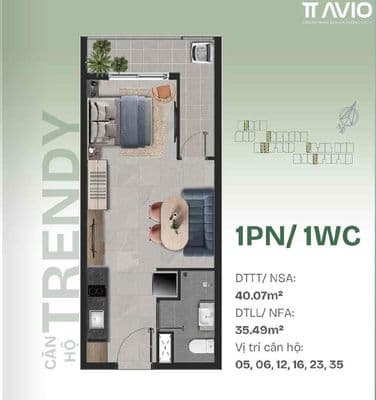 Chính chủ cần bán căn 1PN 40m2 giá tốt