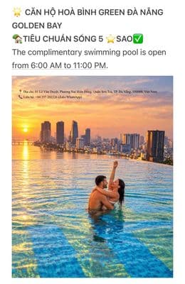 Cho thuê căn hộ hoà bình green đà nẵng golden bay
