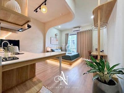 cho thuê studio cao cấp phong cách japandi full nội thất