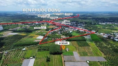 114m2 đất có thổ cư gần KCN Phước Đông 3200ha. 380tr có TL