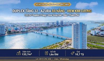Chuyển nhượng duplex azura đà nẵng – 133,7m² – 10,7 tỷ – sổ đỏ sẵn