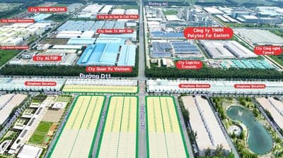 Đất chính chủ ngay MT đường D7, KCN polytex Bàu Bàng