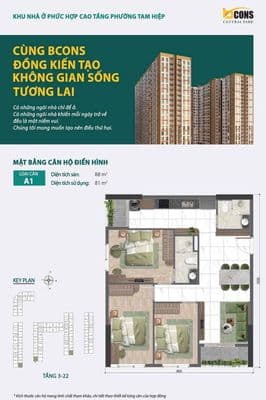 Căn góc 3PN dự án Bcons Central Park rộng rãi,thoáng mát,siêu đẳng cấp