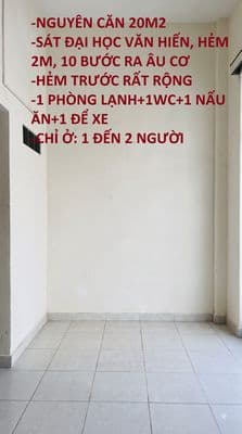 Nguyên căn âu cơ 20m2, sát đh văn hiến, an ninh