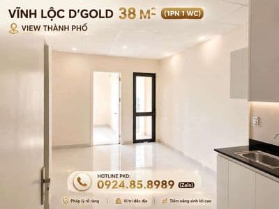 Cho Thuê 1PN Vĩnh Lộc D'Gold - 3,8 tr/th (cọc 1 tháng)