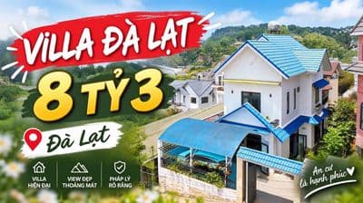 Villa đẹp đà lạt – xe hơi tới tận nhà – 5 phòng ngủ – sổ hồng riêng