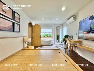 Chdv 1 phòng ngủ sân vườn - ngay etown cộng hoà - nhà mới 100%