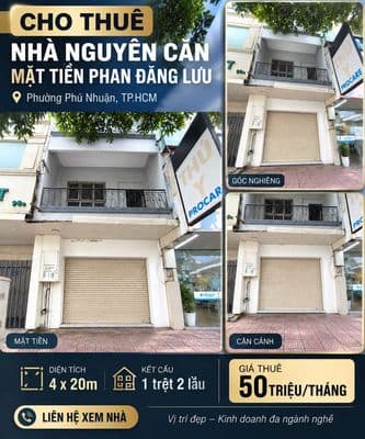Cho thuê nha mặt tiền Phan Đăng Lưu, quận Phú Nhuận