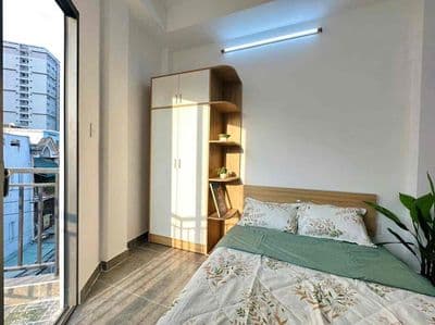 Căn hộ studio ban công full nội thất hẻm ô tô