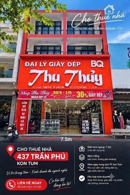 Cho thuê nhà mặt tiền 437 trần phú – kon tum