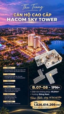Hacom Tower- chung cư cao cấp Phan Rang chỉ thanh toán 1% mỗi tháng