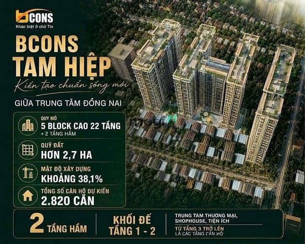 Dự án BCONS CENTRAL PARK 22 tầng tại trung tâm TP. BIÊN HÒA