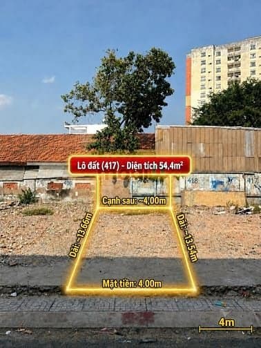 Đất Trương Đình Hội P. Phú Định 54m2 Xây Trệt Lửng 3 Lầu Sân Thượng