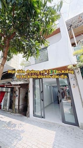 Nhà mặt tiền đường số 13 Tân Kiểng, 30m2, trệt lầu, 2 phòng ngủ