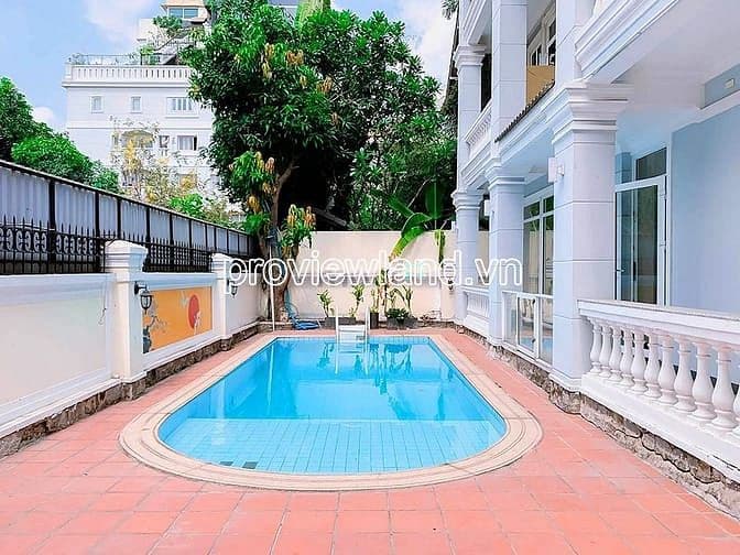 Cho thuê biệt thự Thảo Điền, 3 tầng, 421m2, 5PN, hồ bơi + sân vườn đẹp