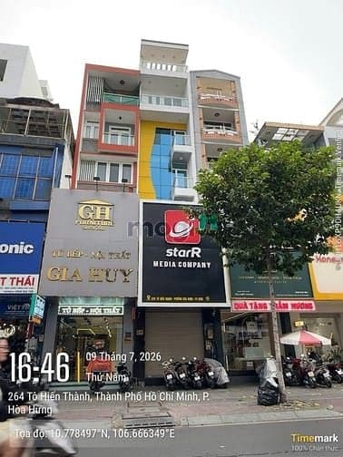 NGUYÊN CĂN 258 Tô Hiến Thành, Q10. Dt: 4x21m, Kc: trệt 5 lầu TM