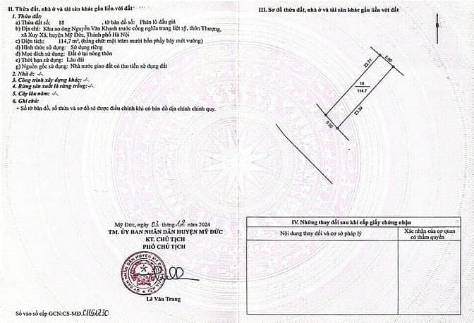 Bán lô đất đấu giá mặt tiền kinh doanh liên xã Xuy Xá