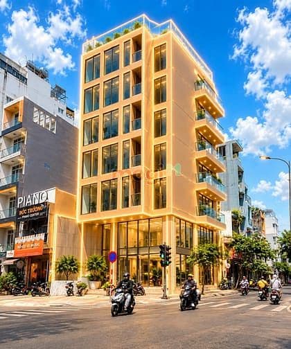 Cho thuê Tòa nhà GÓC 2MT 32-34 Đường Số 41 - Tân Vĩnh - Hầm 7 tầng TM