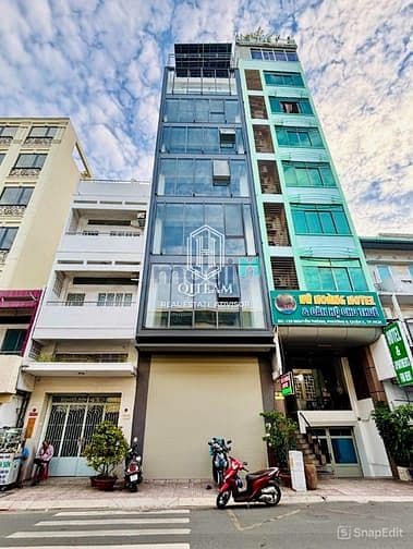 Tòa nhà mới MT Nguyễn Thông, Q3. Dt: 5,5x20m, Kc: 8 tầng TM+PCCC