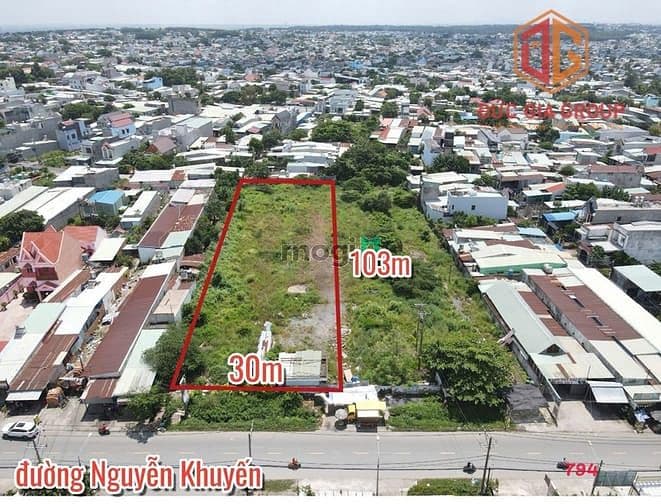 Bán đất mặt tiền đường Nguyễn Khuyến đối diện Phú Gia 2956m2 giá 55 tỷ