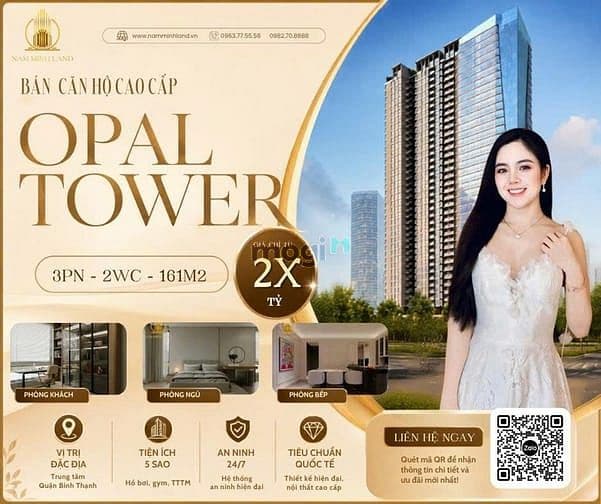 Nam Minh Land - Bán căn hộ Opal 3 phòng ngủ 160m2 - Full nội thất 19tỷ